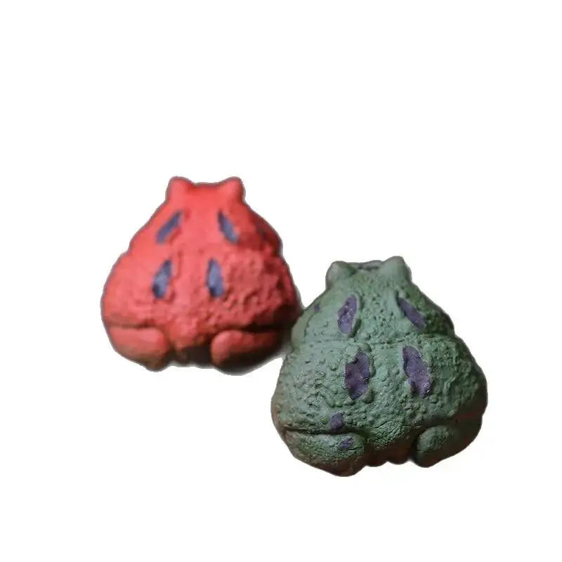 Zisha Tea Pet Small Horned Frog Premium Nurturable Wealth-Attracting Frog Tea Play Fish Tank Landscaping Decoration Tea Quake