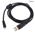 USB Data Cable Camera Data Pictures Video Sync Transfer Cables 8pin 150cm for Nikon Olympus Pentax Sanyo Quake Black