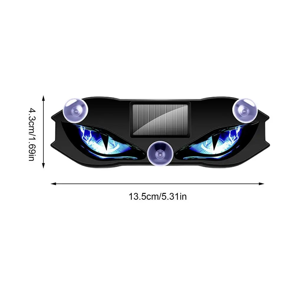 Solar Eye LED Warning Light Waterproof Reflective for SUV Truck Van RV Bike Motorcycles Sports Daily Windshield Rear Garage Driv Quake Blue