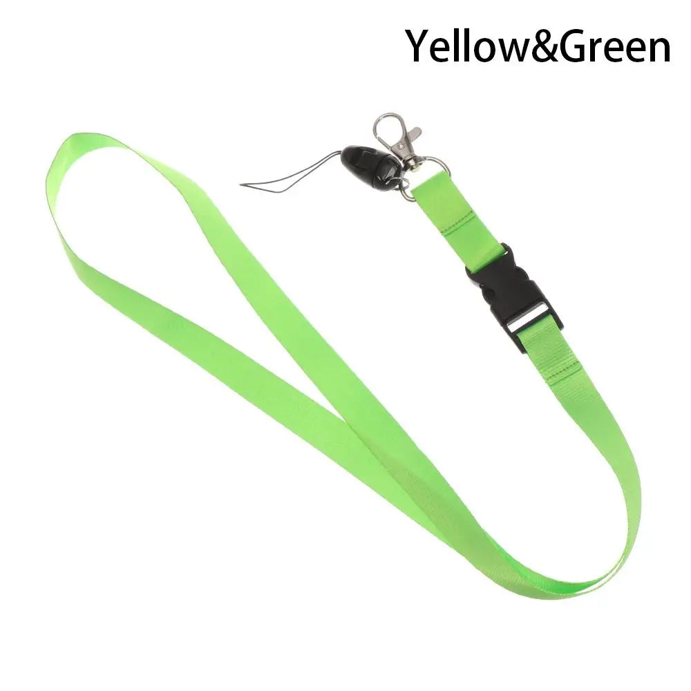 Cute ID Card Rope Fashion Mobile Phone Lanyard Mobile Phone Straps Neck Strap Keys Gym Holder Quake Yellow-Green