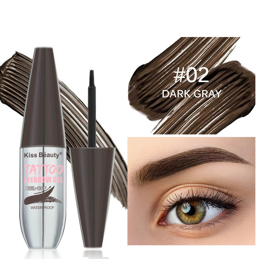 Bridal Wedding Eyebrow Tint Peel Off Gel Waterproof Long Lasting Natural Color Semi Permanent Makeup for Wedding Day Quake 02