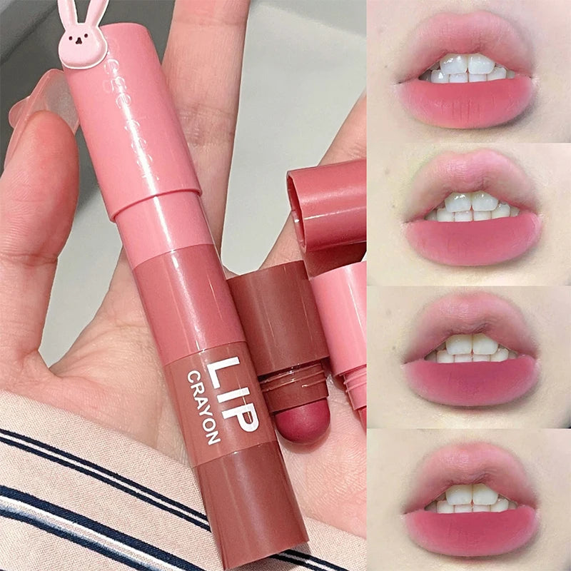 4-Color Matte Velvet Mist Lipstick,1Pc Waterproof Non-Stick Cup Long-Lasting Wear Lipstick For Women Quake 4he1 kouhong01