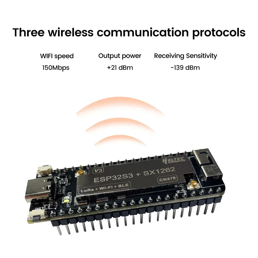 Diymore 433-510MHZ-863-928MHZ Wireless stick lite -ESP32+LoRa- V3 development board compatible with ESP32-S3 node Type - C Quake