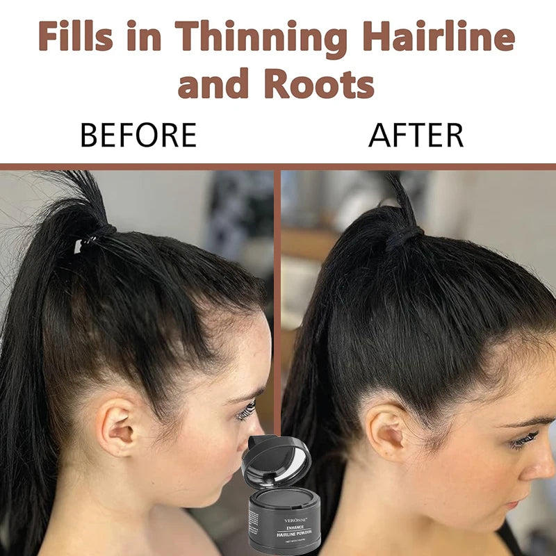 Hairline & Roots Concealer Powder Black Root Natural Instant Waterproof Hairline Shadow Concealer Coverage Repair Fill In Hair Quake