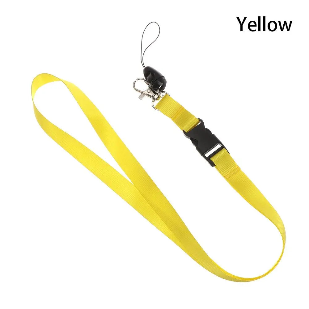 Cute ID Card Rope Fashion Mobile Phone Lanyard Mobile Phone Straps Neck Strap Keys Gym Holder Quake Yellow