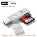 USB 3.0 Card Reader SD TF Card Memory Card Reader 2 IN 1 High Speed Smart Cardreader Adapter For PC Laptop Accessories Quake USB 2.0 White