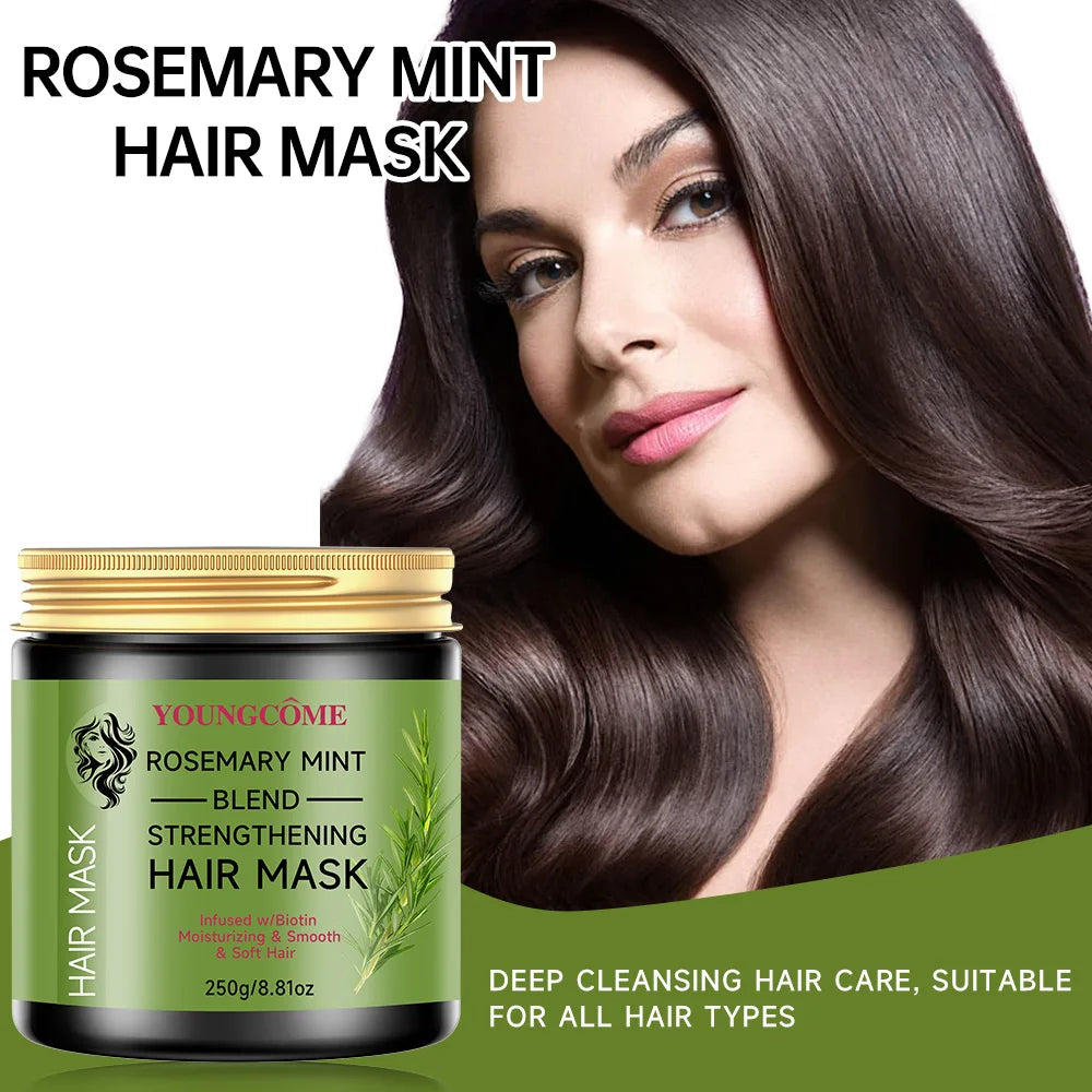 Repair Damage Frizz Tangles Anti Dryness Soft Smooth Shiny Moisturize Hair Scalp Care ,Rosemary Mint Strengthening Hair Cream,25 Quake