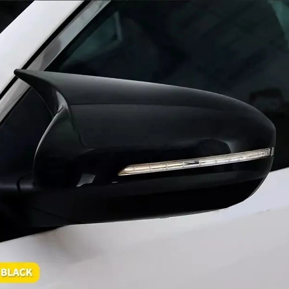 For Kia Optima K5 2011-2015 Car Sticker Rearview Side Mirror Cover Wing Cap Exterior Door Rear View Case Trim Carbon Fiber Look Quake