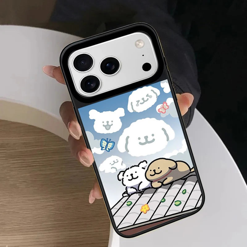 6090179 Mirror Surface Magnetic Phone Case Cover for IPhone 13 14 15 16 17 18 Pro Max Case Quake