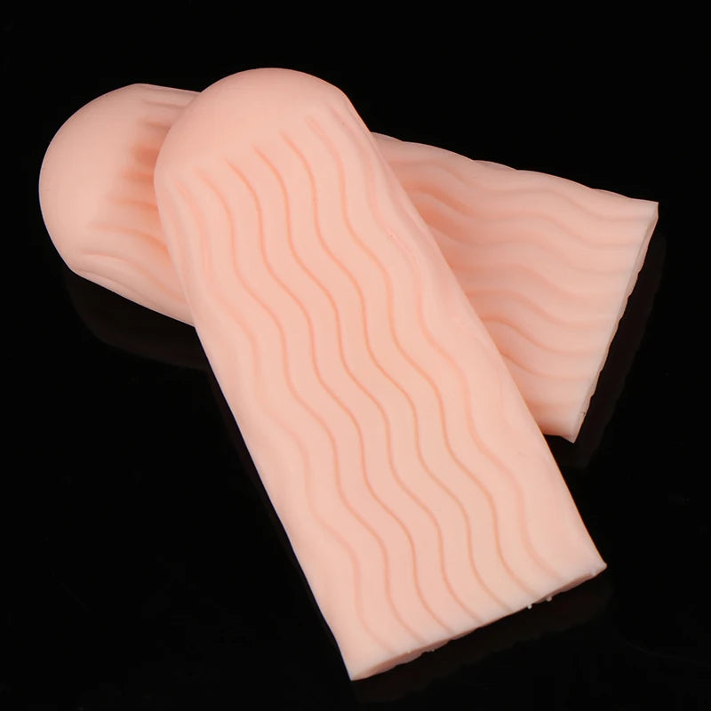 1 Pair Silicone Finger Protector Sleeve Cover Anti-cut Heat Resistant Finger Sleeves Great Cooking Kitchen Tools Quake Nude