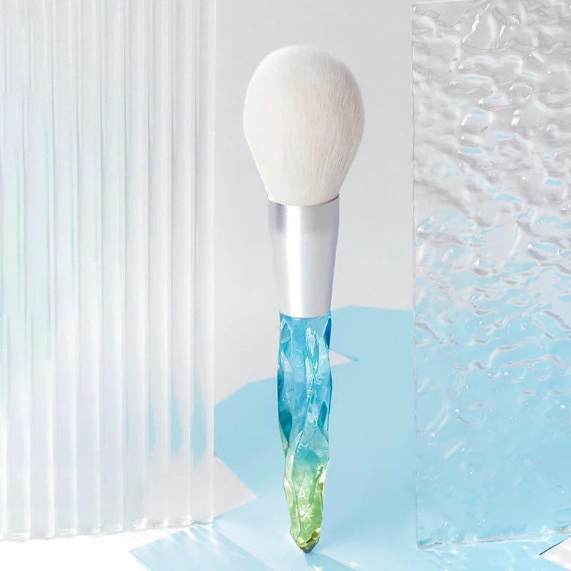 Powder Makeup Brush PVC Crystal Handle Wool Fiber Hairs Full Coverage Face Powder Brushes Beauty Cosmetic Brush For Women Quake