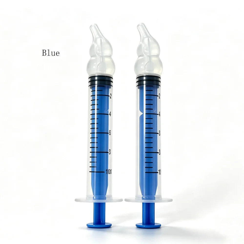 vvocci Baby Snot Cleaner Cartoon Baby Oral Suction Nasal Aspirator 10ml Syringe-style Baby Nasal Irrigator Quake 2pcs 10ml Blue