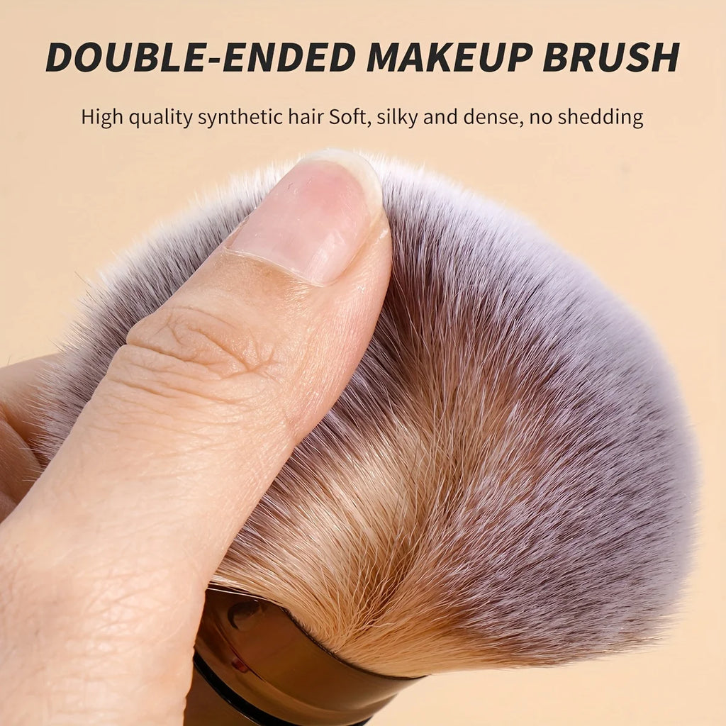 3pcs Professional Extendable Face Makeup Brushes, Blush Powder Foundation Brushes, Synthetic Soft Brushes For Liquid Cosmetics Quake
