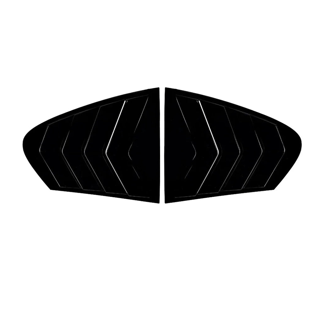 For BMW 5 Series F10 525i 530i Sedan 2011-2017 Car Rear Louver Window Side Shutter Cover Trim Sticker Vent Scoop Carbon Black Quake Gloss Black