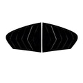 For BMW 5 Series F10 525i 530i Sedan 2011-2017 Car Rear Louver Window Side Shutter Cover Trim Sticker Vent Scoop Carbon Black Quake Gloss Black