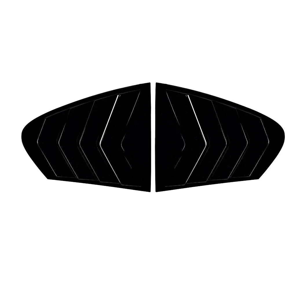 For BMW 5 Series F10 525i 530i Sedan 2011-2017 Car Rear Louver Window Side Shutter Cover Trim Sticker Vent Scoop Carbon Black Quake Gloss Black