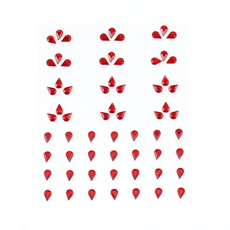 Teardrop Rhinestone Face Stickers – Glam DIY Party Gems