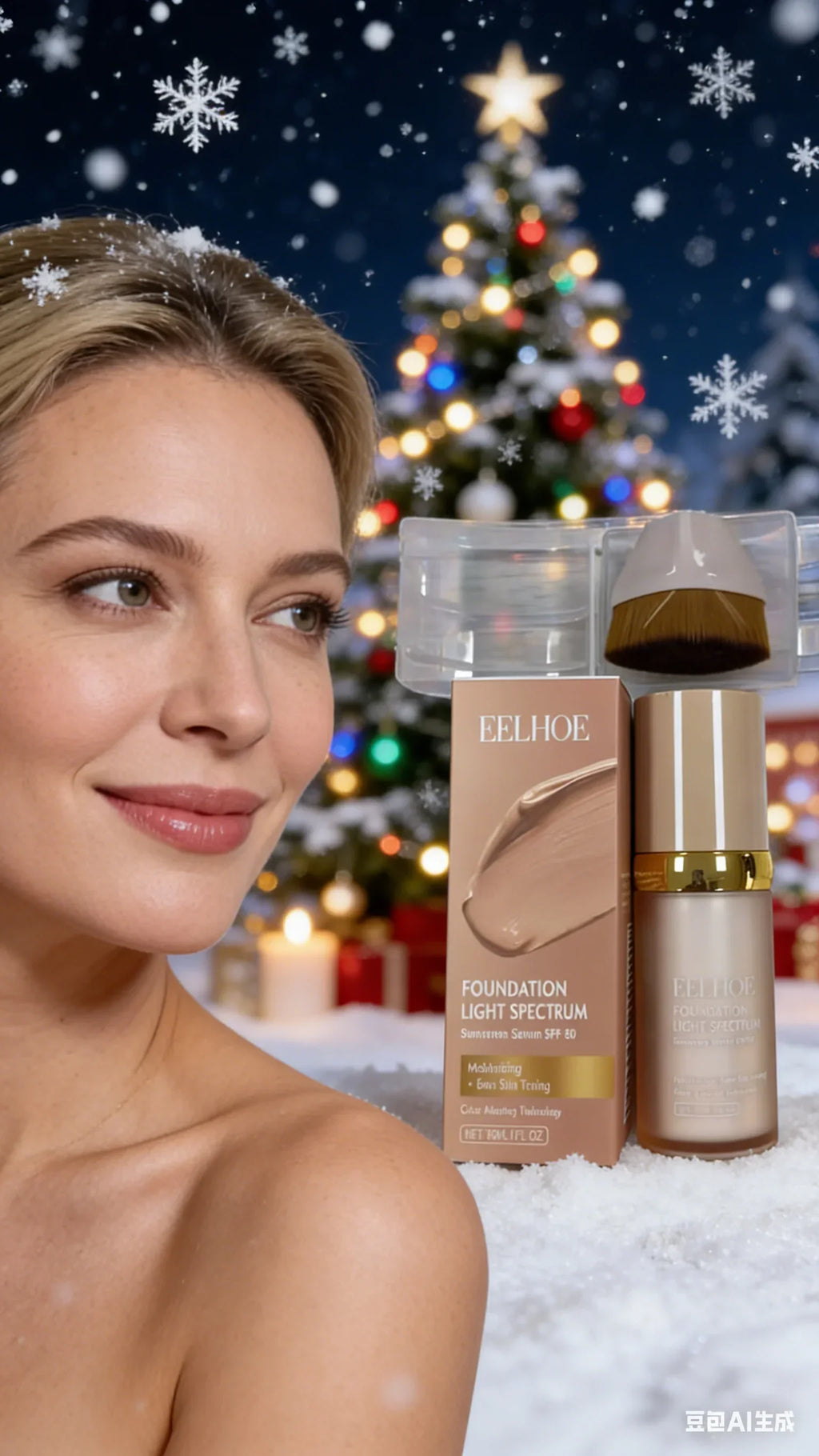 EELHOE Color-Changing Foundation & Concealer Hydrating Youth-Glow Natural Coverage Moisturizing Non-Cakey Skin-Like Finish Quake