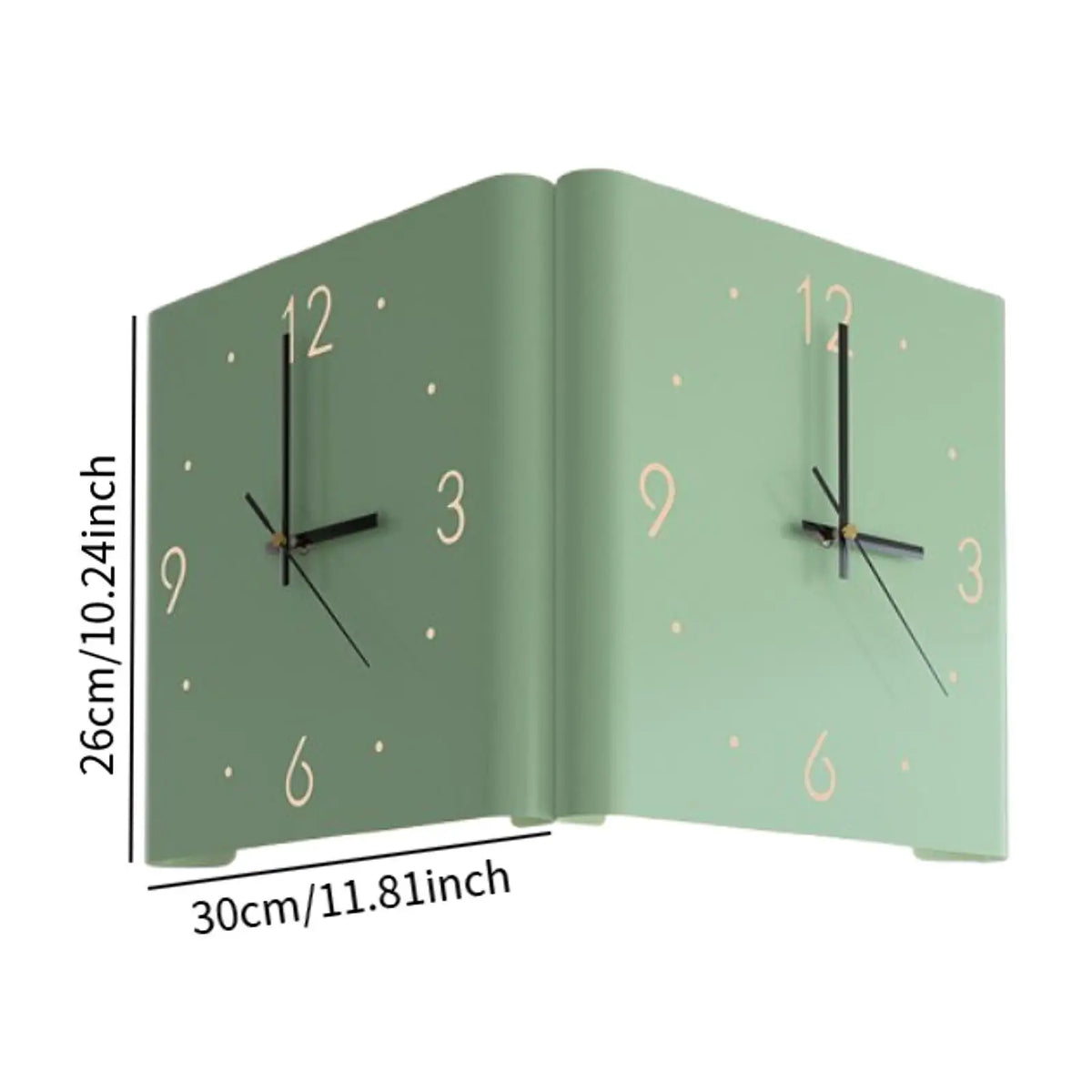 Modern Creative Wall Clock with Numeral Scale Silent Double Sided Clock Minimalist Metal Hanging for Bedroom Corridor Quake