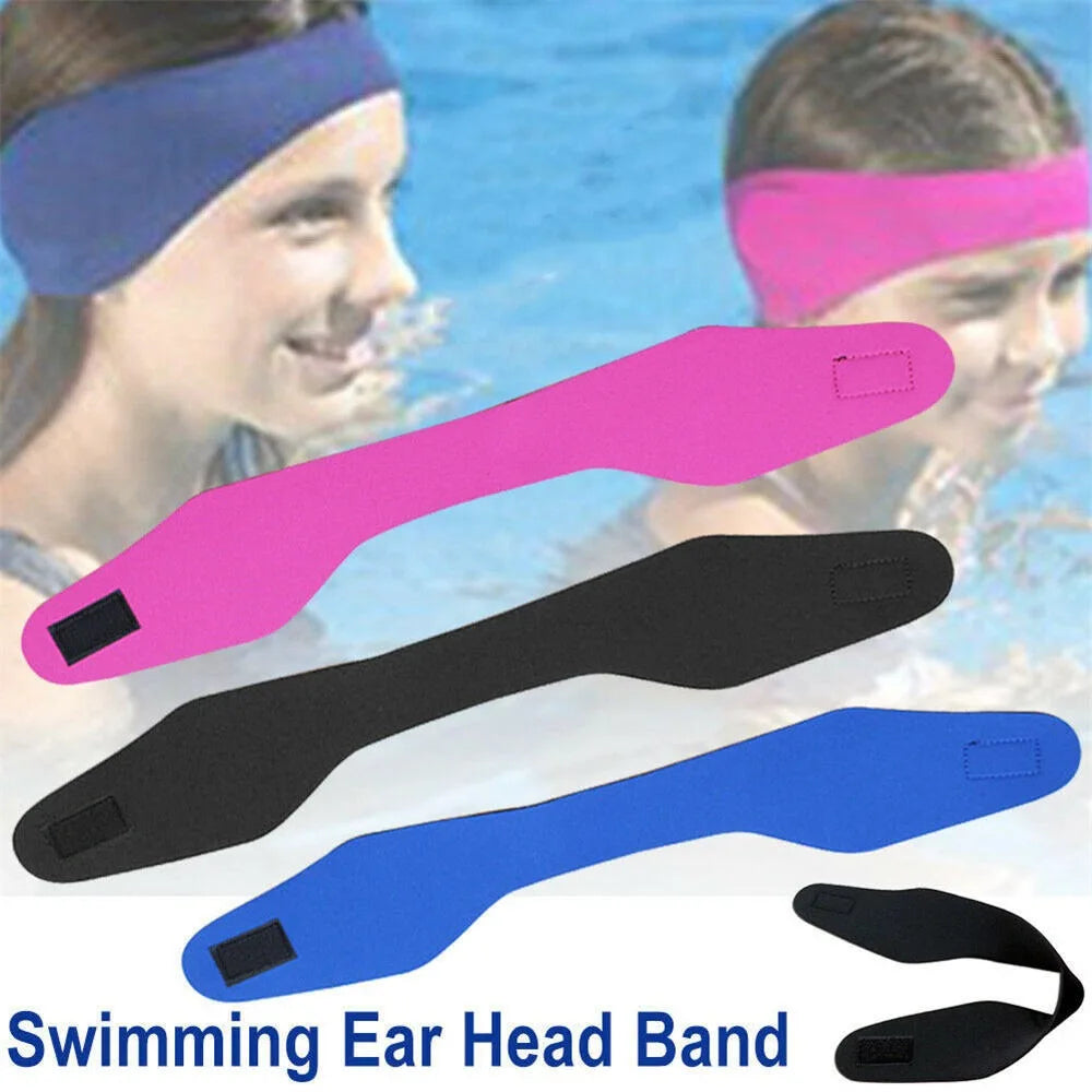 New Neoprene Swimming Ear Band Adjustable Multiple Colors Earplug Soft Waterproof Diving Headband Water Sports Quake