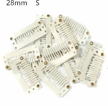 20 Pcs/set U Shape 3.2cm 2.8cm Wig Clips Snap for Women Hair Extensions/Weaving Medium Professional Salon Accessories Hair Clips Quake S Beige