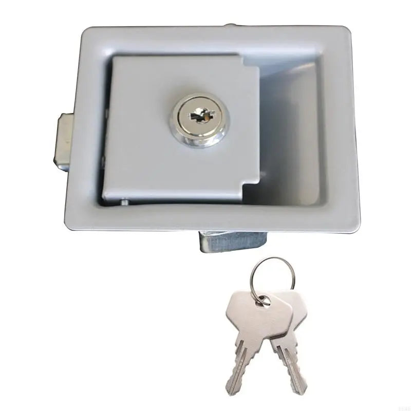 H8WE Upgraded RV Door Lock Black Trailer Door Lock with Paddle Entrance Door for Latch for Trailer Quake GY