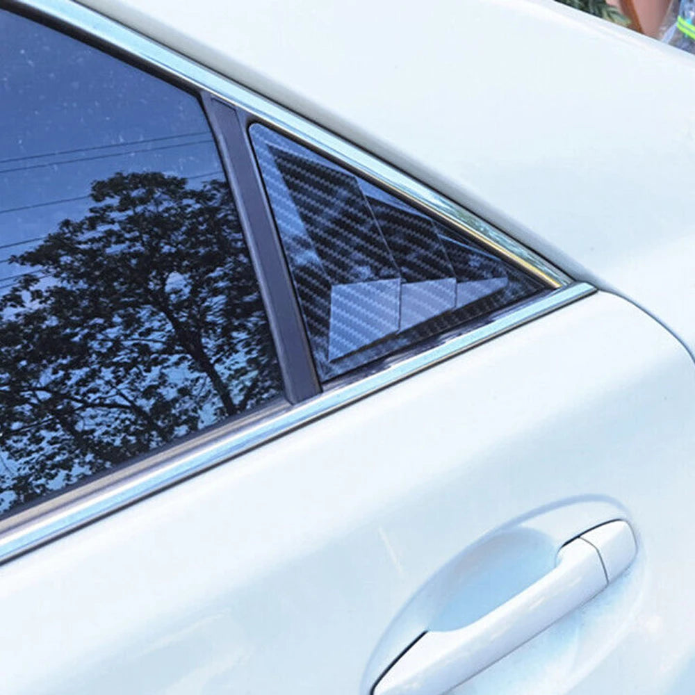 For Toyota Mark X Reiz 2005-2017 Car Rear Louver Window Side Shutter Cover Trim Sticker Vent Scoop ABS Carbon Fiber Accessories Quake