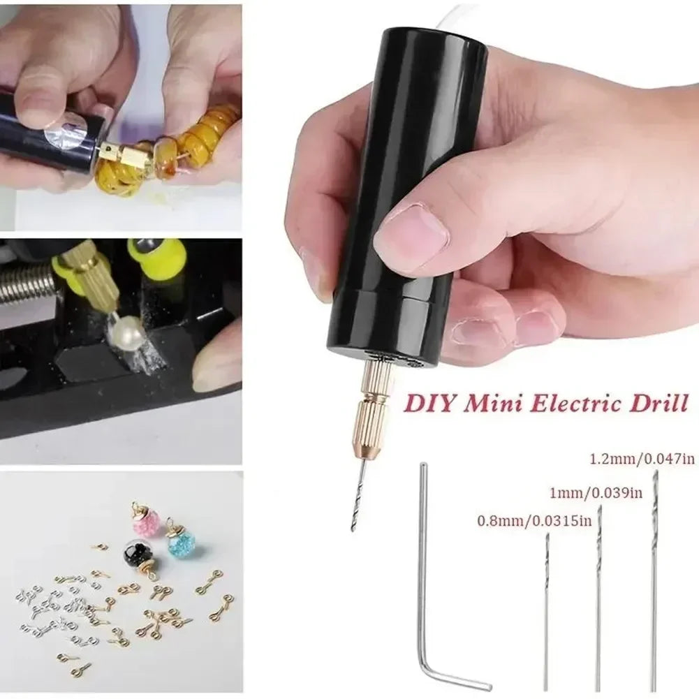Handheld Mini Electric Drill DIY Electric USB Electric Drill Tools For Epoxy Resin Jewelry Making Wood Craft Engraving Pen Tool Quake