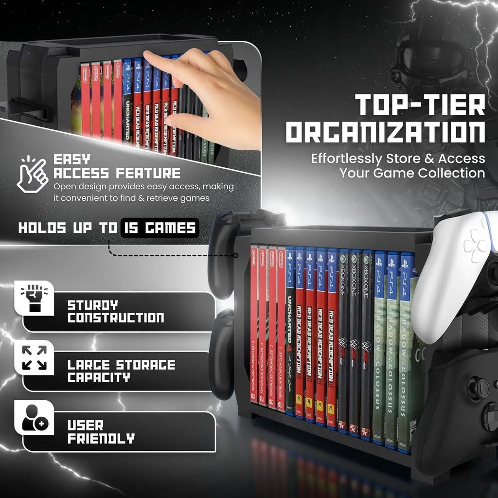 PS5 multifunctional gaming CD storage medium, headphone holder, stand Quake