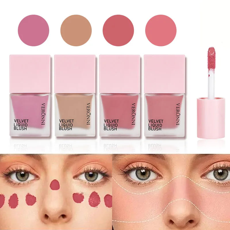 Velvety Liquid Blush, Waterproof Brightening Cream Blush, Suitable for All Skin Tones, Natural-Looking,Long-lasting Skin Tones Quake