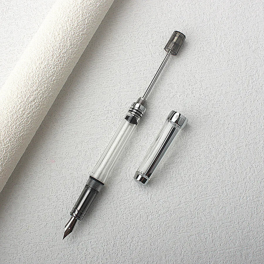 Vacuum Filling Fountain Pen Large Ink Capacity Easy Clean F Tip Pen for Adult Writing Practice Business Office School Supplies Quake