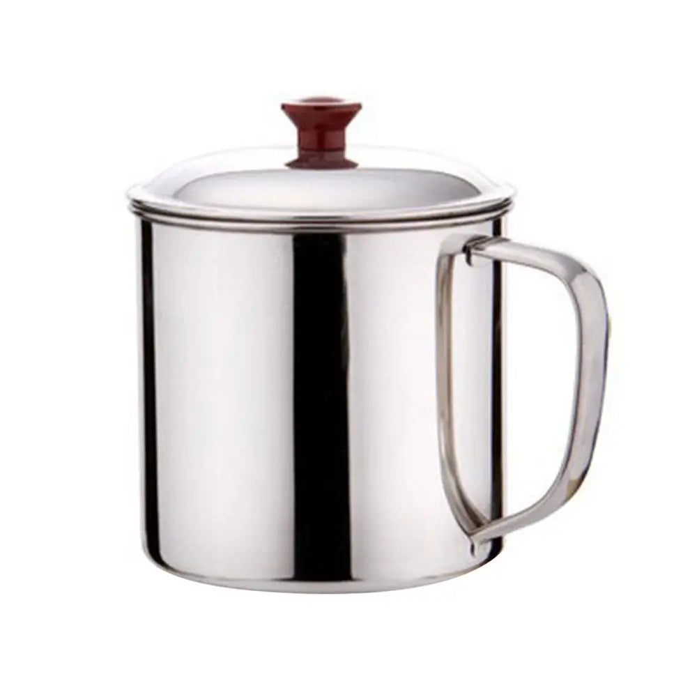 Portable Stainless Steel Tea Drinking Metal Tumbler Pint Cup Camping Coffee Mug Quake 9cm