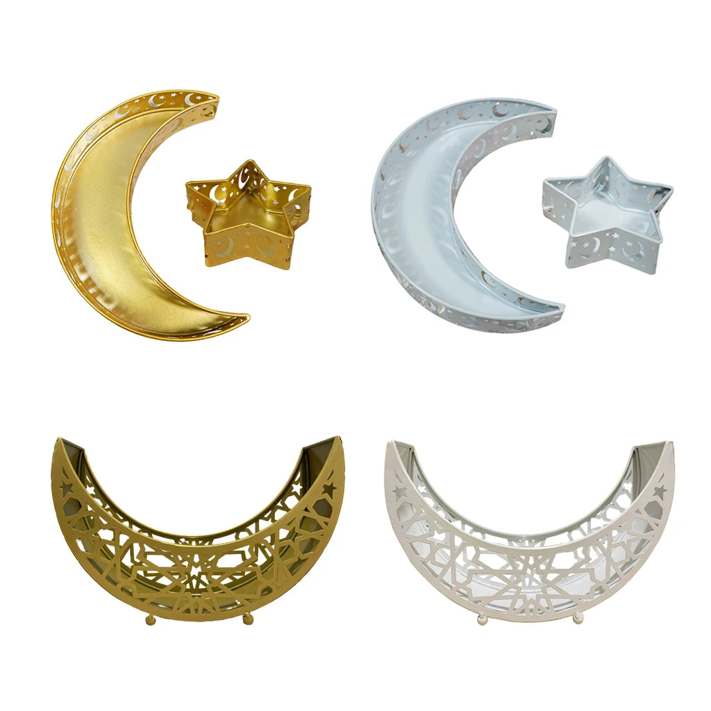 Elegant Moon Design Serving Tray for Ramadan and Eid Celebrations Quake