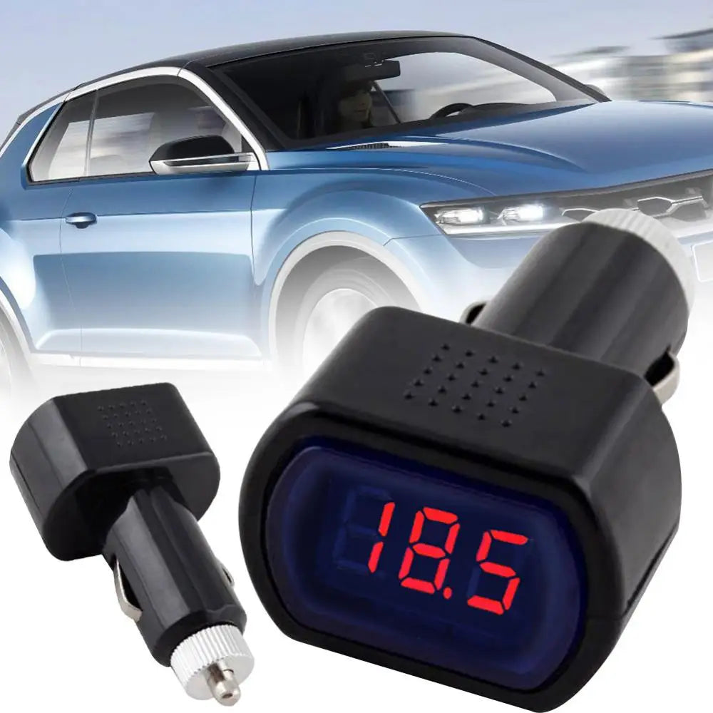 New Car Voltmeter Battery Tester Cigarette Lighter Digital Voltage Monitor Gauge Quake