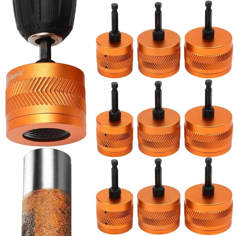 Metal Pipe Grinding Polishing Cleaner 1/4-inch Hex Shank Electric Drills Tool Copper Pipe Cleaner for Cleaning Rust Stains Paint Quake