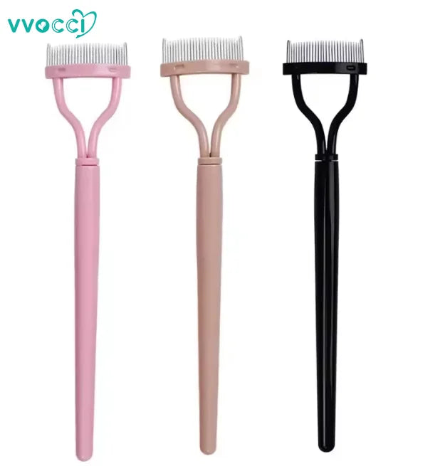 Eye Combing Tools Makeup Lash Separator Eyelash Brush Lash Stainless Steel Eyelash Portable Comb Mascara Curl Eyelash Curler Quake M166 Mixed 3pcs