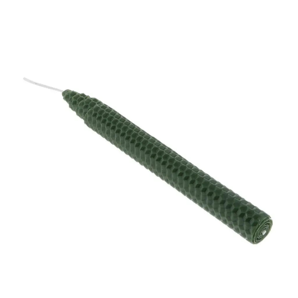 Handmade Beeswax Candles Sootless Dripless Taper Candle Wax for Candle Holder Ceremony Table Wedding Decor Quake