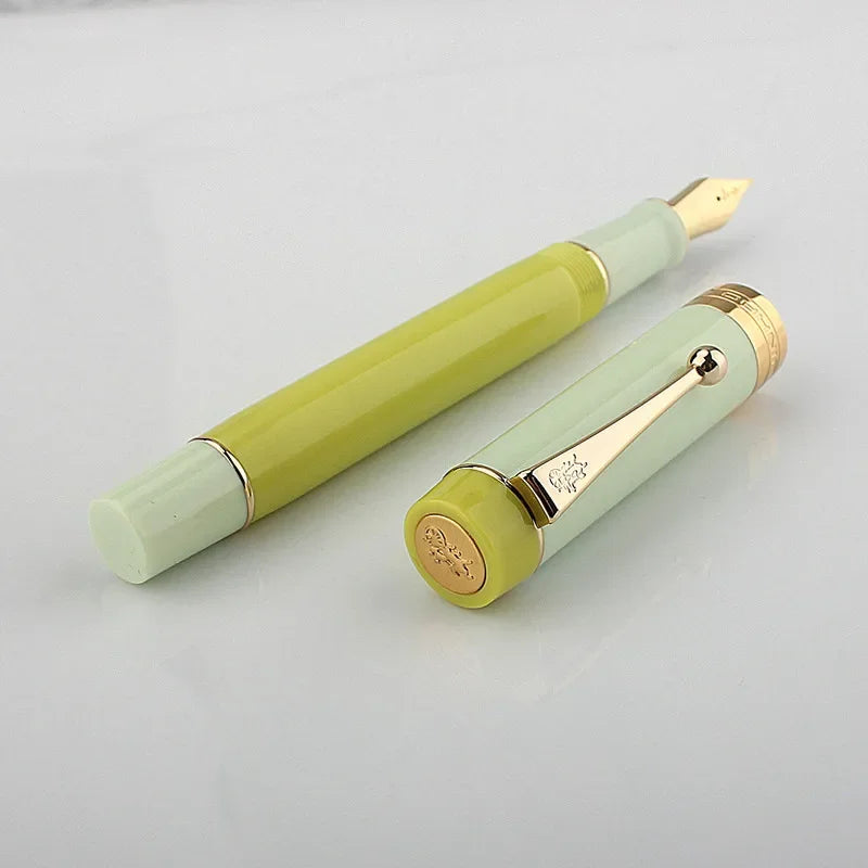 Jinhao 100 Centennial Fountain Pen Resin Luxury Pens Green Color F/M Classic Nib Writing Pen Stationery Office School Supplies Quake