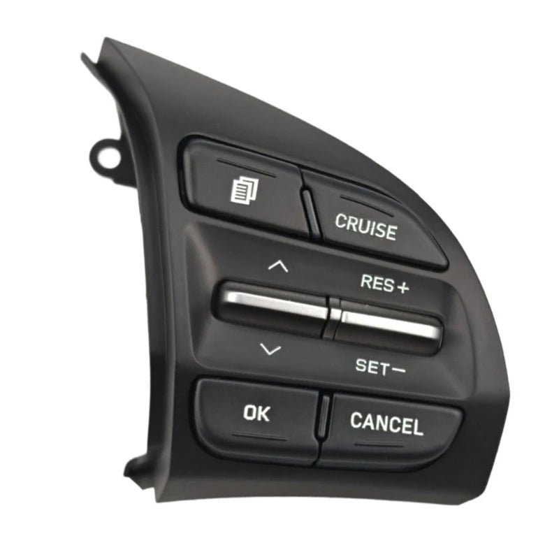Steering Wheel Right Side Button Panel, Black ABS Control Assembly for Interior Repair Work, 96720J9110TMT H8WE Quake CN black