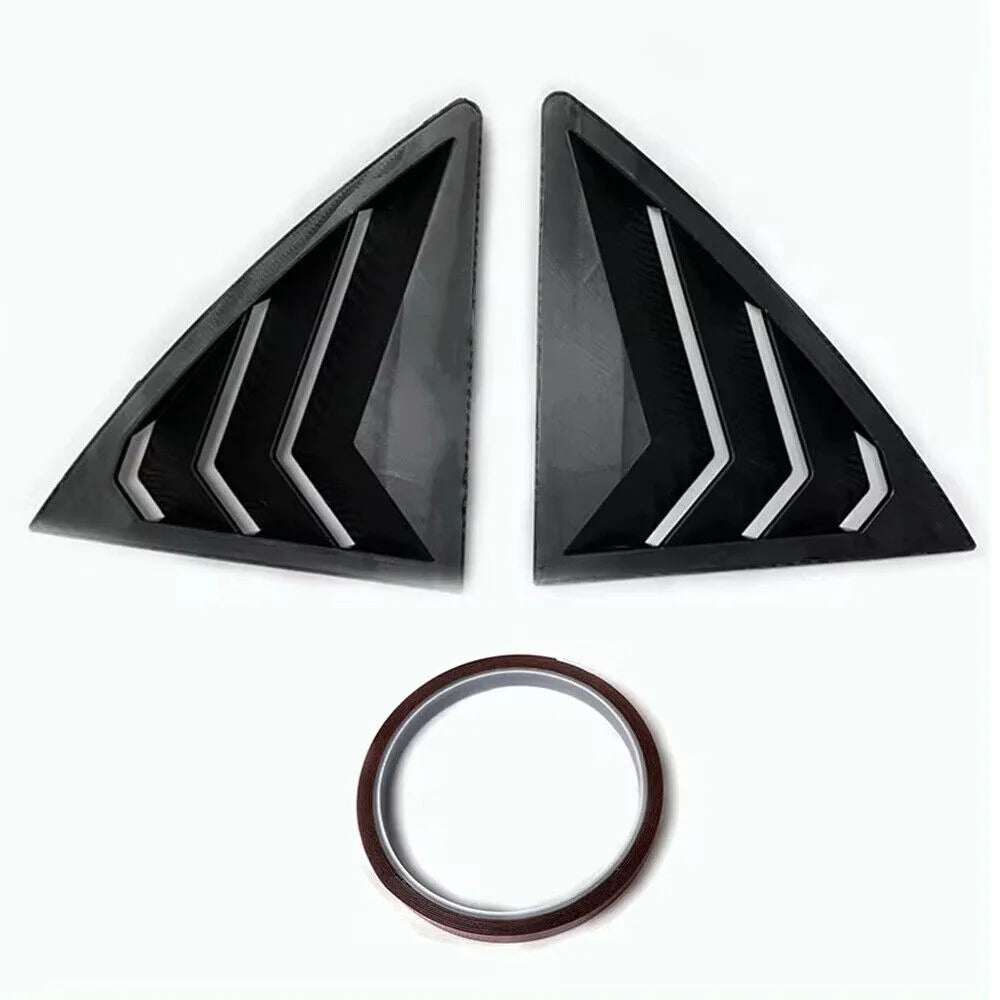 For Toyota Corolla 2007-2013 Car Rear Louver Window Side Shutter Cover Trim Sticker Vent Scoop ABS Carbon Fiber Accessories Auto Quake