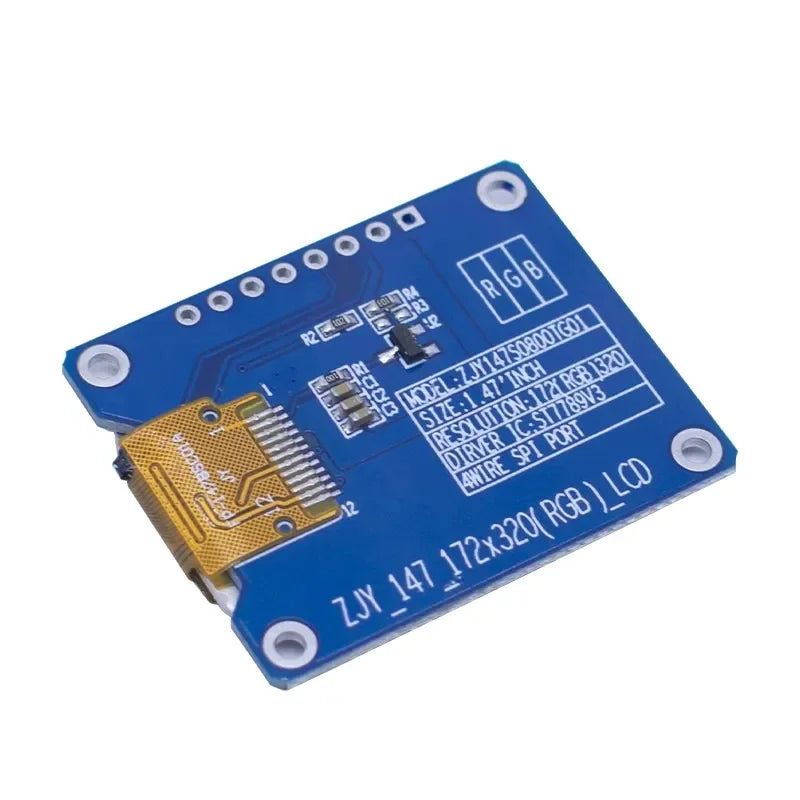 1.47" 1.47 inch 172x320 SPI Full Color TFT HD IPS Screen LCD LED Display Module 172*320 ST7789 Controller 3.3V SPI Interface Quake