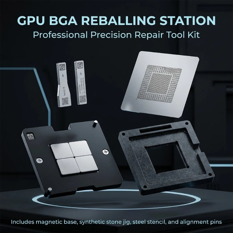 Video Card GPU Reballing Repair Tool for Chip Alignment and Repair Workflow Support, Manual Positioning Service Aid K1KF Quake