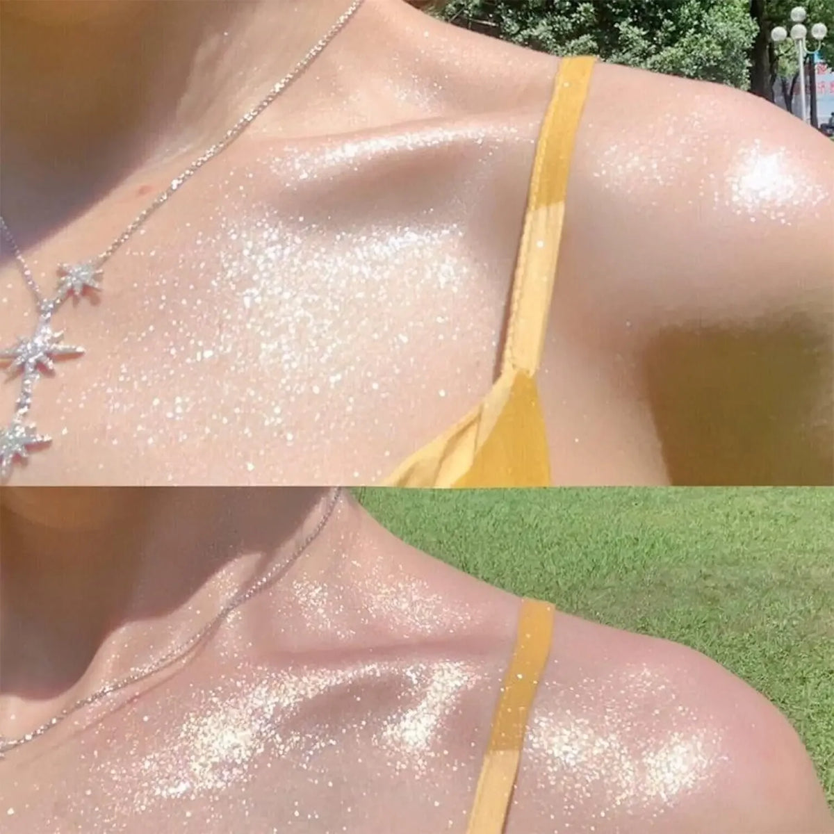 High Gloss Body Diamond Shimmering Spray Powder Highlight Powder Makeup Suitable for Facial and Body Skin Hair Clothes Cosmetics Quake