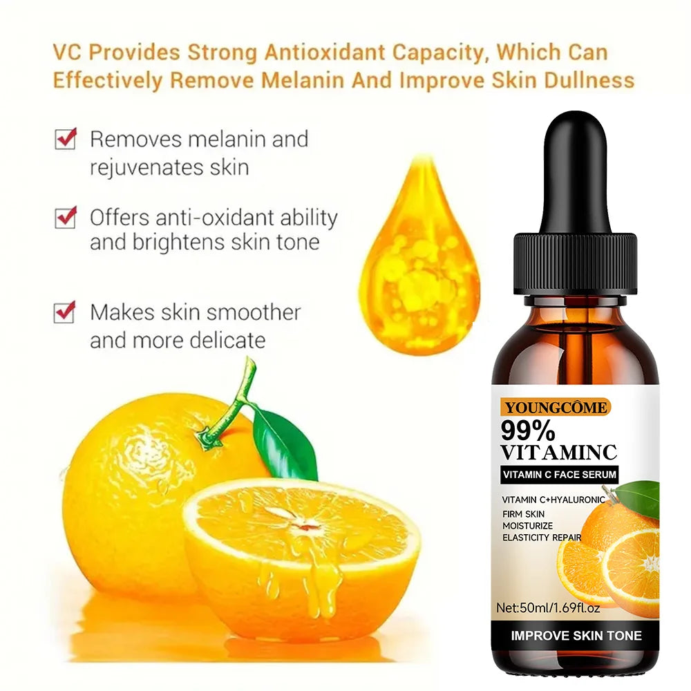 Vitamin C Facial Essence Contains Hyaluronic Acid Vitamin C Dark Spot Remover Moisturizing Repair Anti-aging Essence Facial Skin Quake