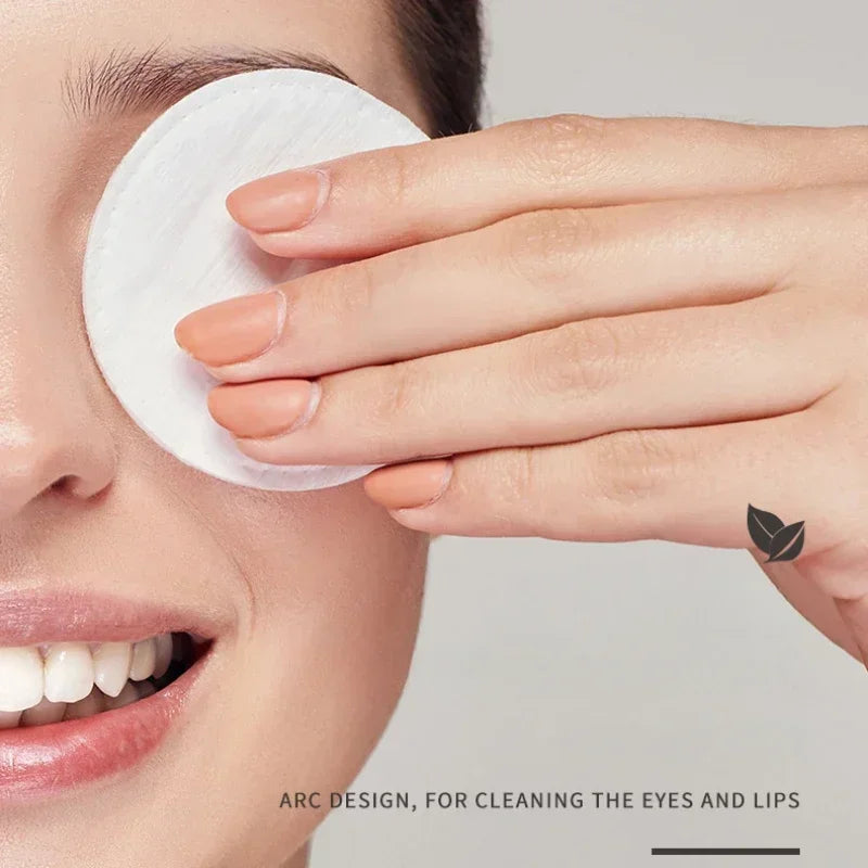 Double-side Round Makeup Cotton Remover Pads Women Disposable Compress Face Cleaning Wipes Three Layer Makeup Accessories Quake