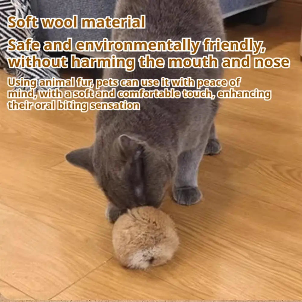 Premium Cat Enrichment Set: 6 Durable Rabbit Fur Balls With Dual Herbal Infusion For Sensory Stimulation And Solo Hunting Fun Quake