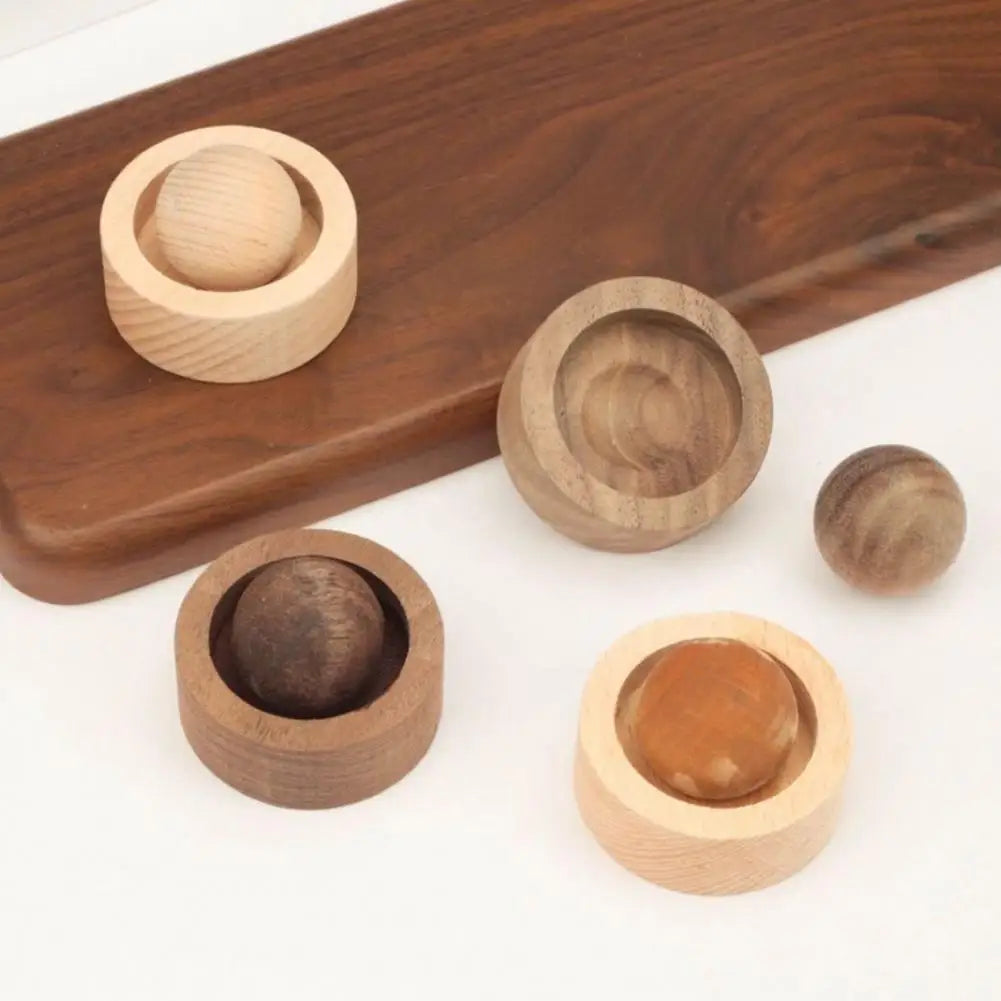 Wood Essential Oil Diffuser, Mini Sphere Shaped Wooden Aromatherapy Diffuser, Small Round Oil Diffuser for Home Office Car Inter Quake