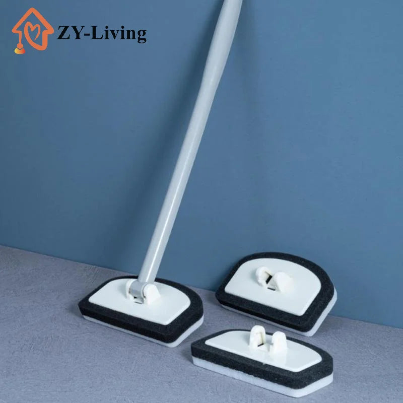 Bathroom Sponge Cleaning Brush Multi-Functional Tool Long Handle Removable Household Floor Bathtub Brushes Ceramic Tile Brush Quake