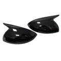 For Dacia Sandero 2021-2024 Car Sticker Rearview Side Mirror Cover Wing Cap Exterior Door Rear View Case Trim Carbon Fiber Look Quake Gloss Black