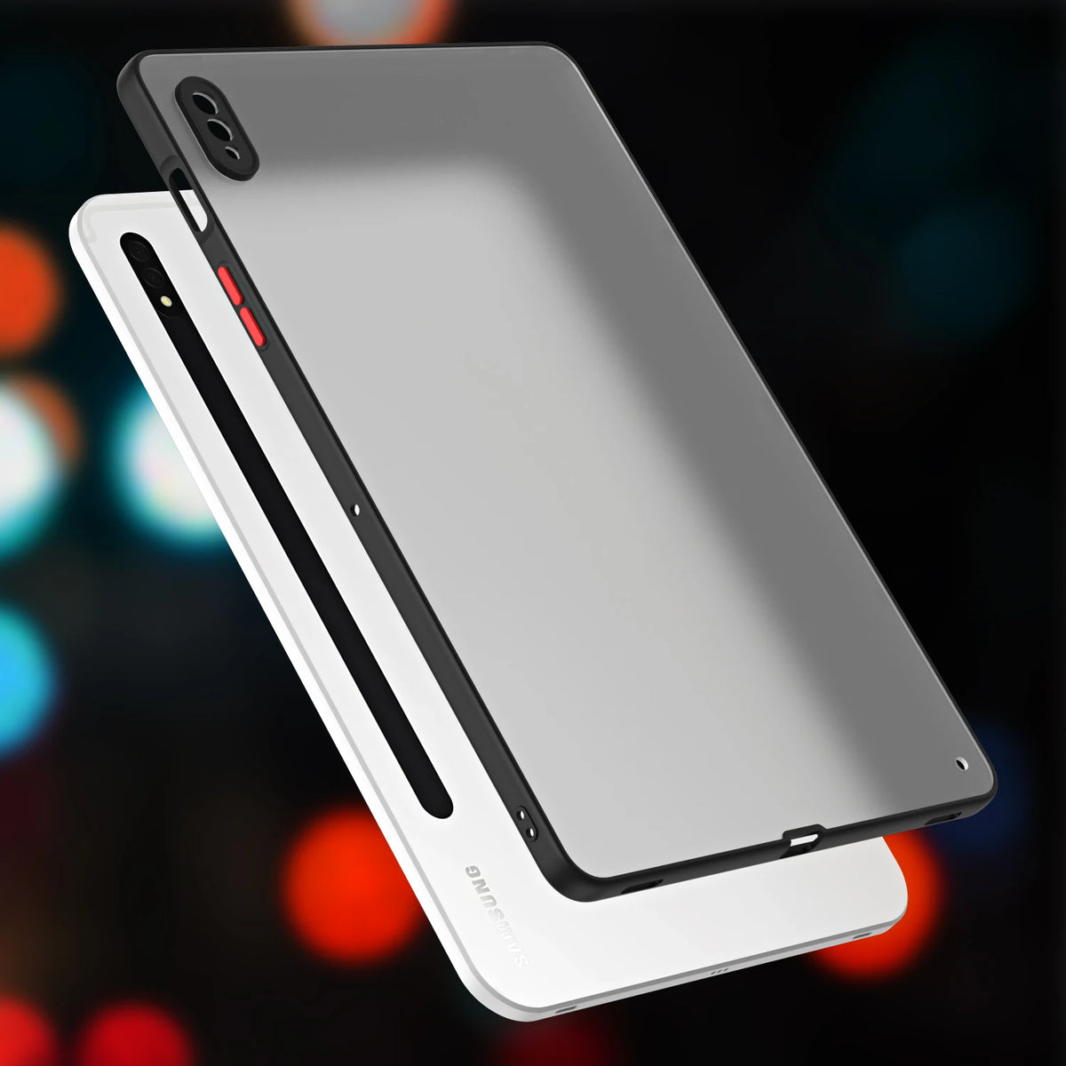 For Samsung Galaxy Tab S7 SM-T870 Shock-Proof Protective Case 11 inches Transparent Tablet Shell For Tab S8 SM-X700 Quake Black Galxxy TAB S8